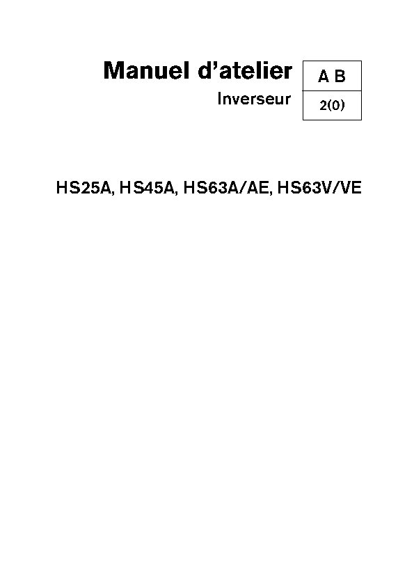 7739059  HS25A.HS45A.HS63A.AE.HS63V.VE
